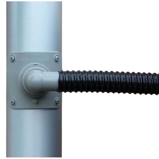 Collecteur d'eau gris pour gouttière circulaire pour descente circulaire 80 mm