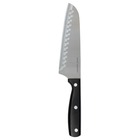 5five - couteau santoku inox "essentiel black" lame 17cm