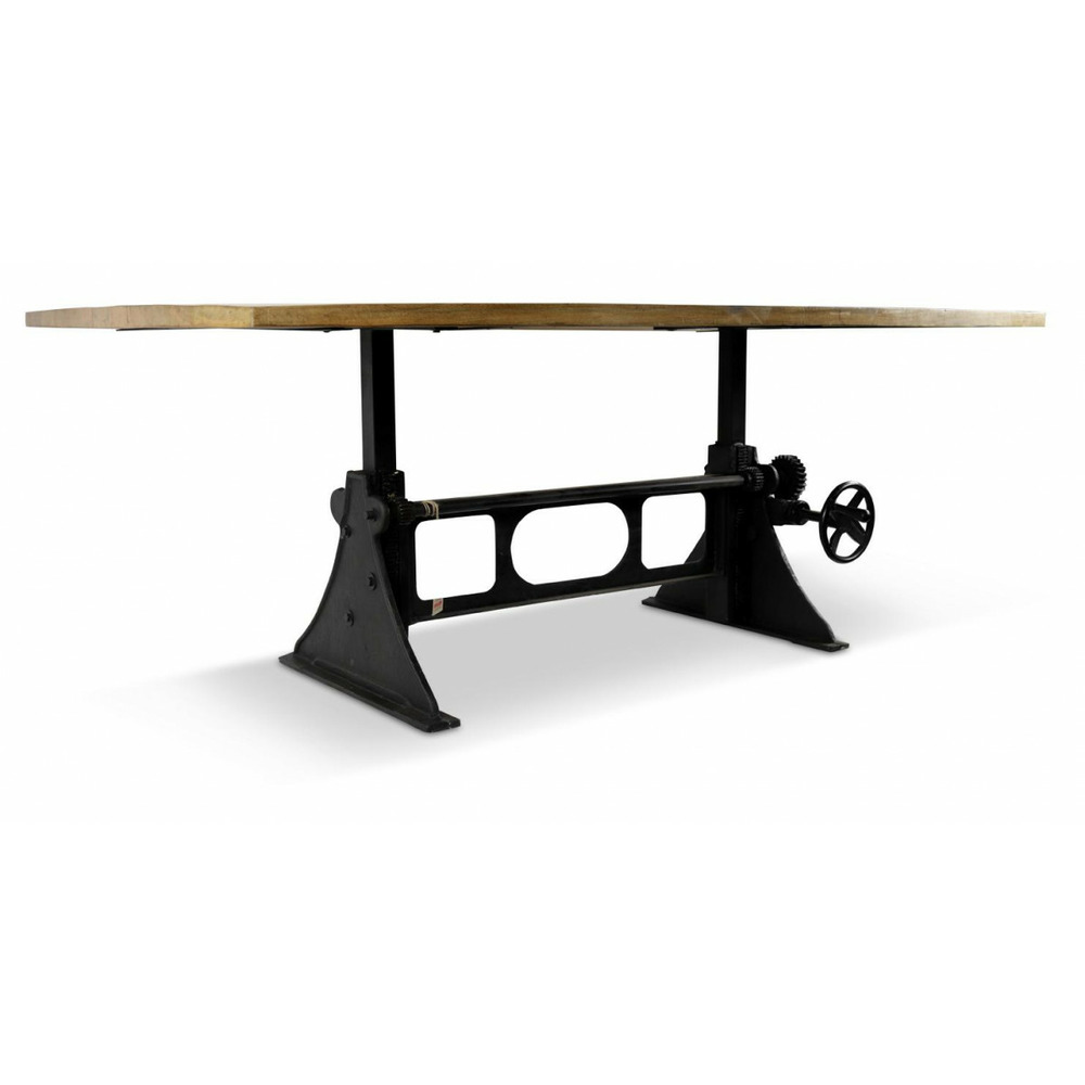 Table à manger bois marron 200x101x77/105cm
