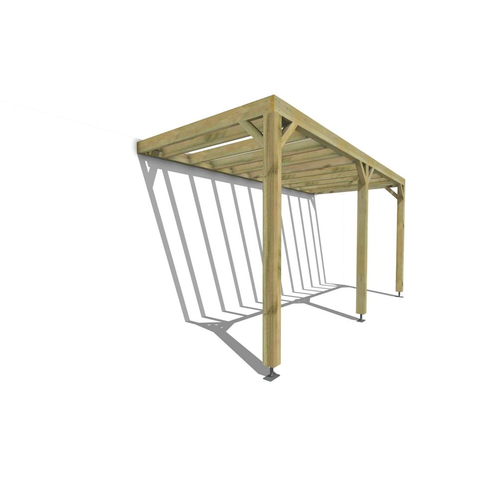 Pergola bois • 5m x 2m • adossée • sens profondeur • livraison comprise