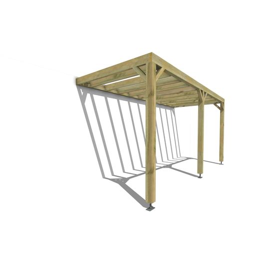 Pergola bois • 5m x 2m • adossée • sens profondeur • livraison comprise