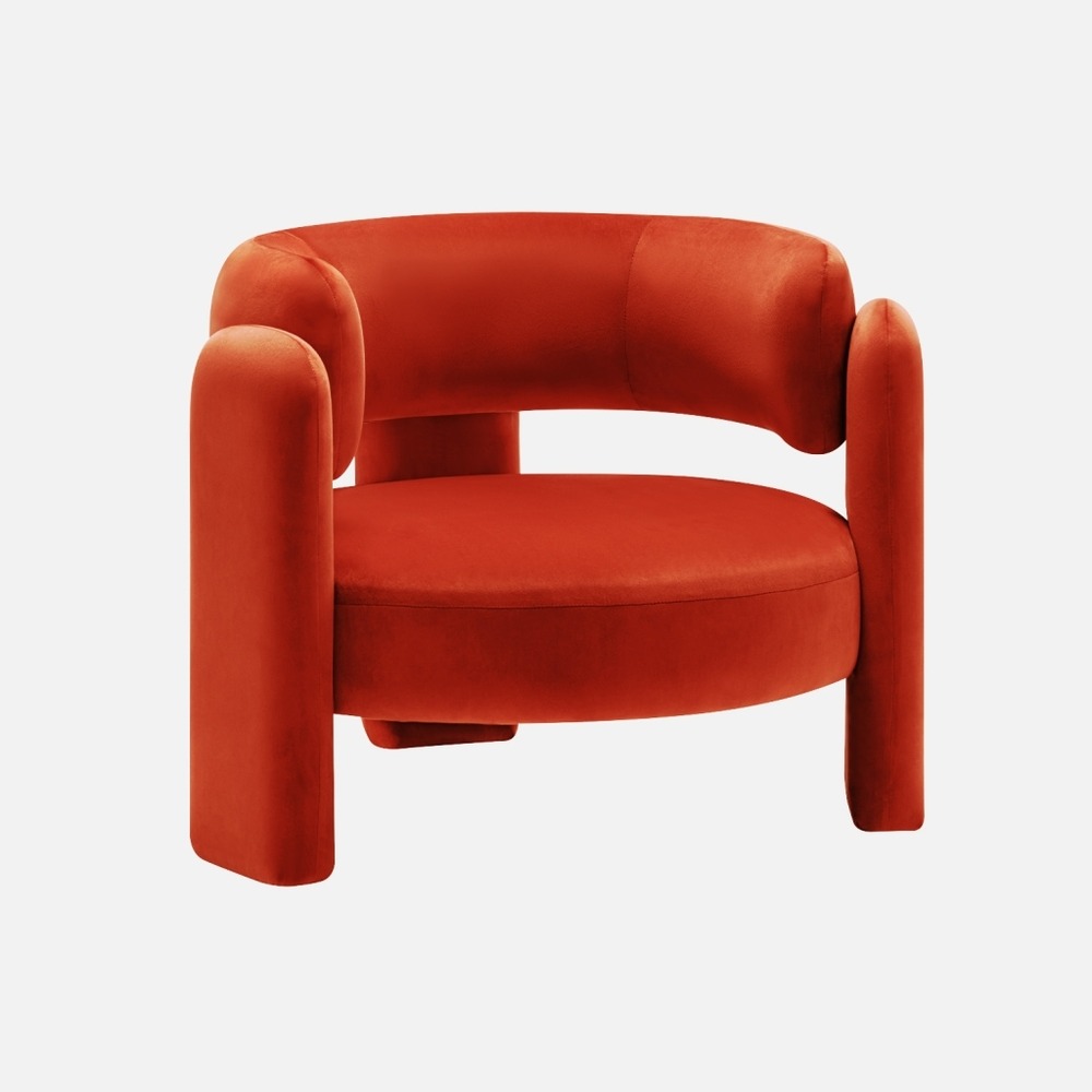 Fauteuil tripode en velours