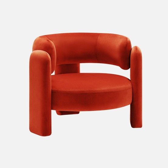 Fauteuil tripode en velours