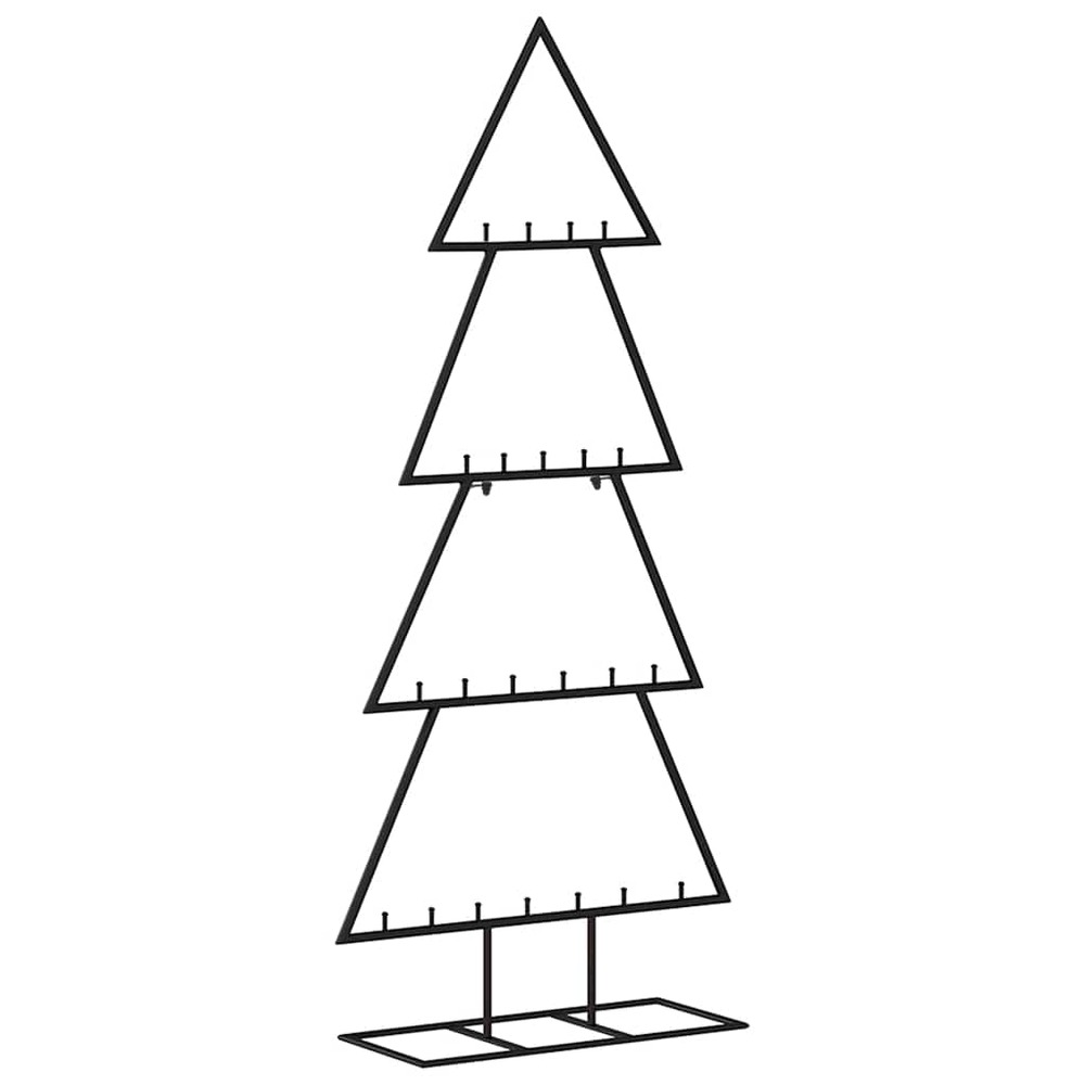 Arbre de noël en métal pour décoration noir 125 cm