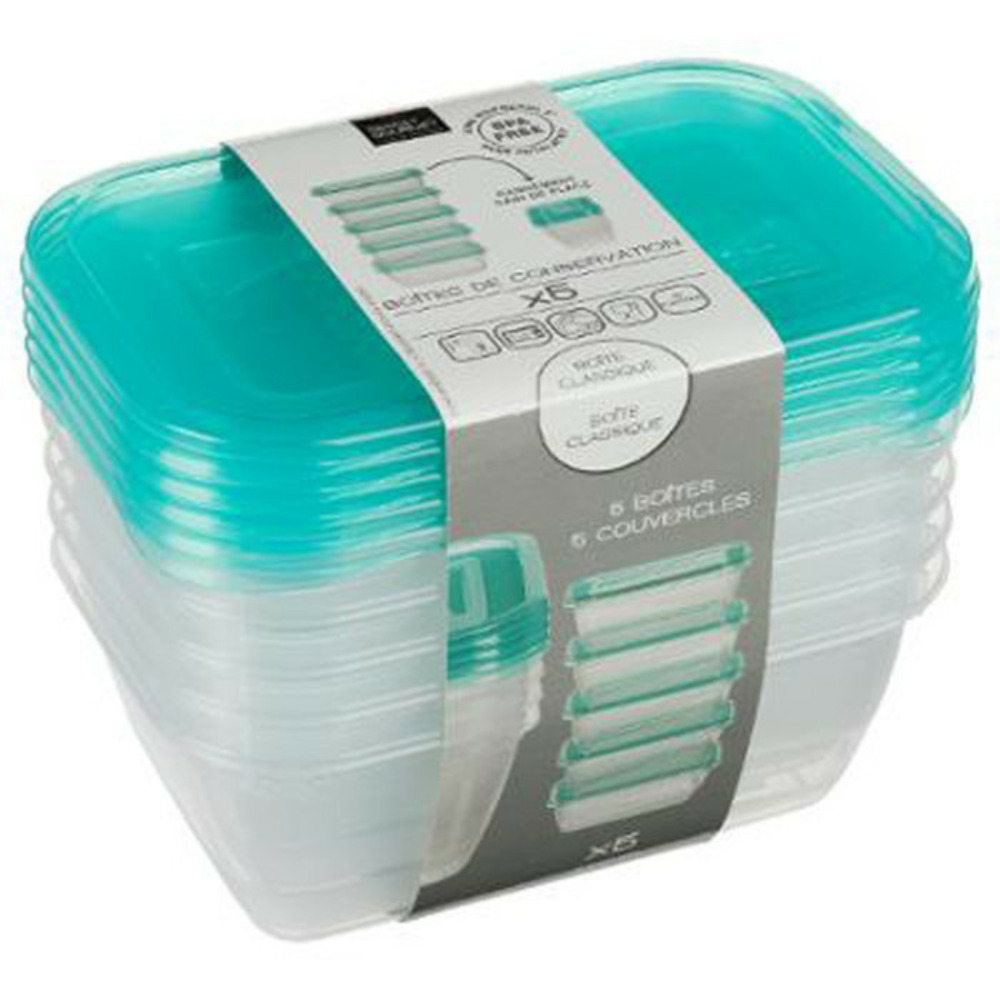 Lot de 5 boîtes de conservation 