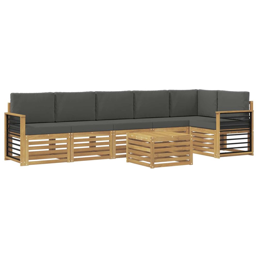 Ensemble de canapés d'extérieur 7 pc blanc et anthracite