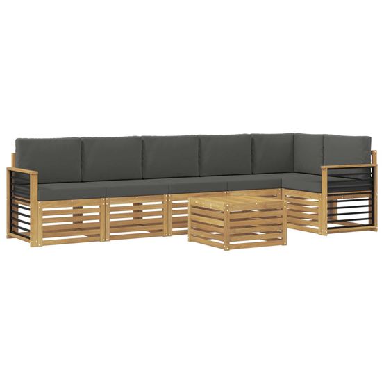 Ensemble de canapés d'extérieur 7 pc blanc et anthracite