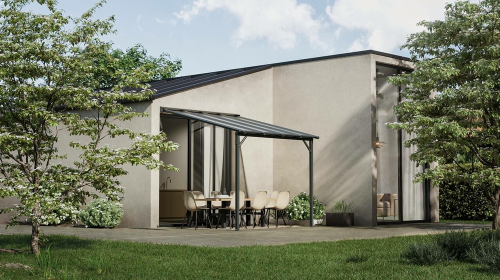 Pergola adossée harmonie 3 x 3m - anthracite