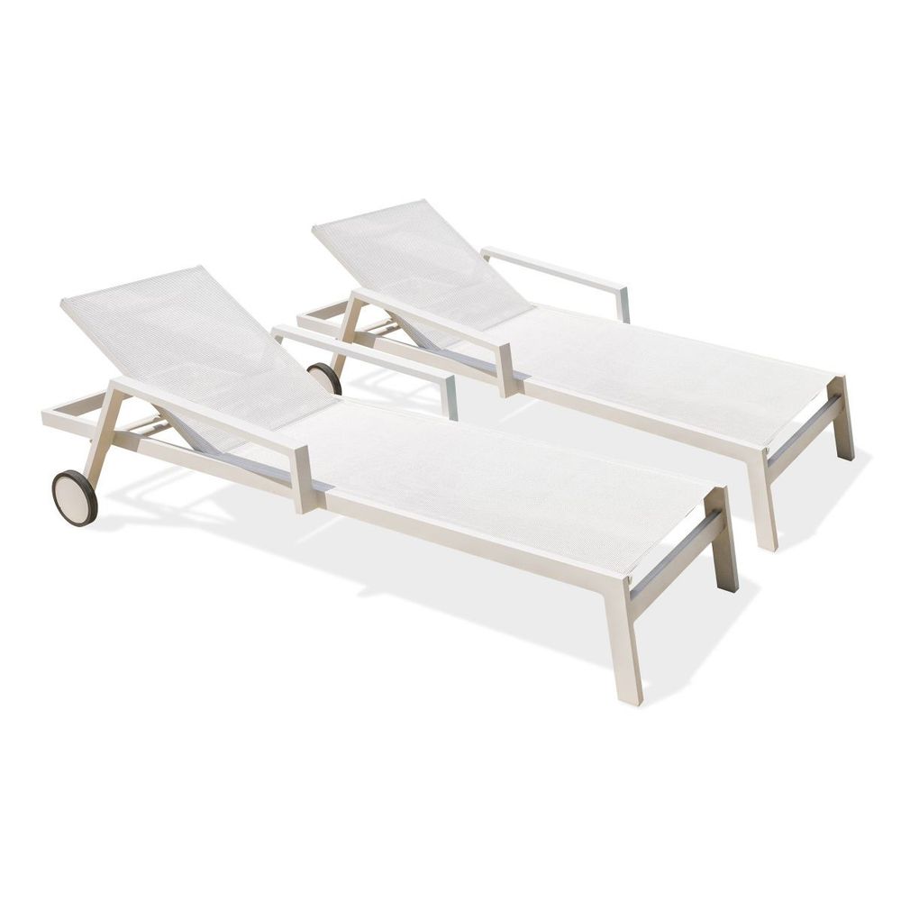 Lot de 2 bains de soleil multi-positions 