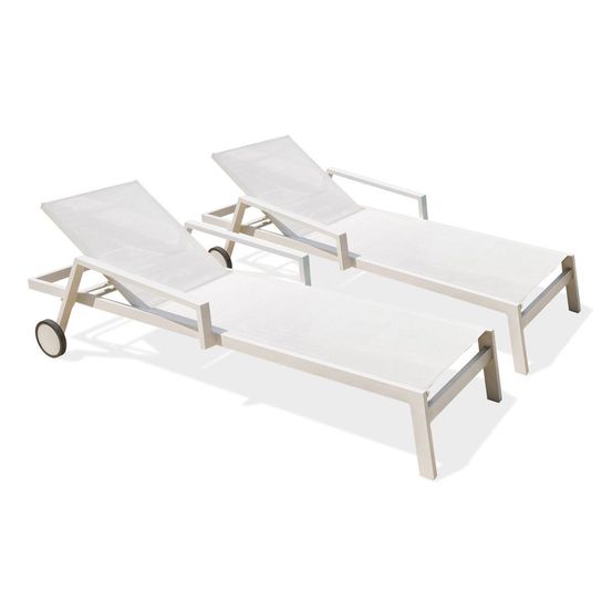 Lot de 2 bains de soleil multi-positions