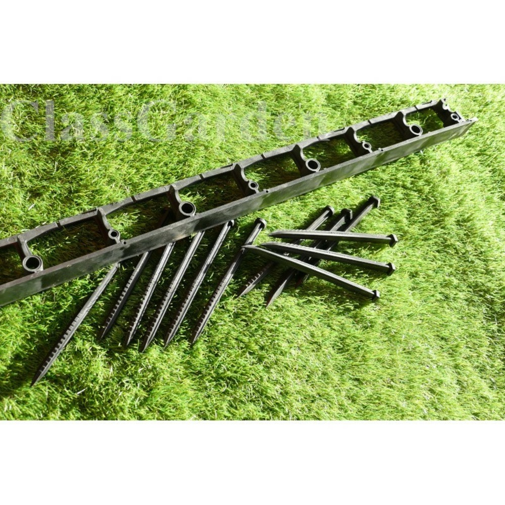 Bordure de jardin flexible avec piquets - 8 mètres