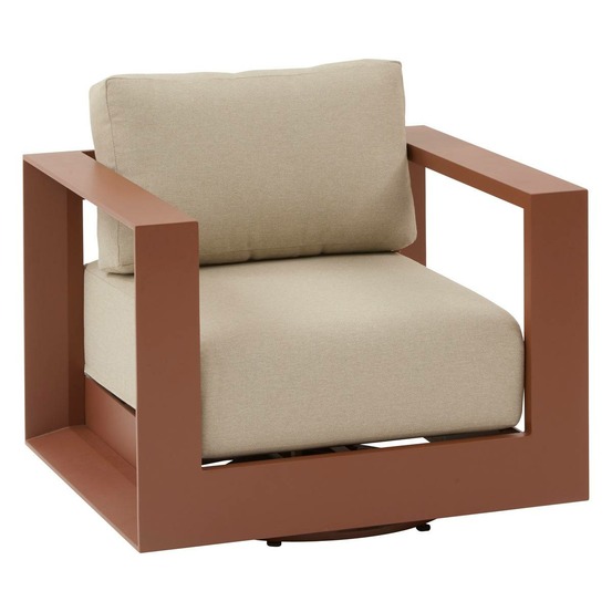 Fauteuil de salon de jardin allure acajou