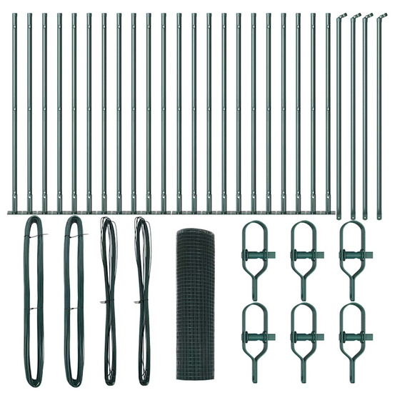 Poteau de clôture. Vert 50 x 0,4 m (maille de 16 x 16 mm)