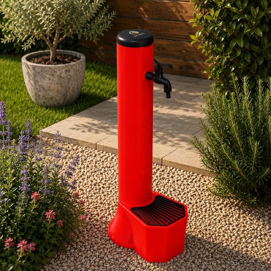 Kit de fontaine rouge avec seau sinueux kit de fontaine rouge triton fabrique en polyethylene hd
