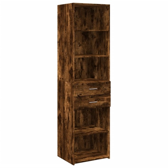 Buffet bahut commode armoire meuble de rangement organisateur cuisine salle de séjour salon haut 50 x 42,5 x 185 cm bois d'in