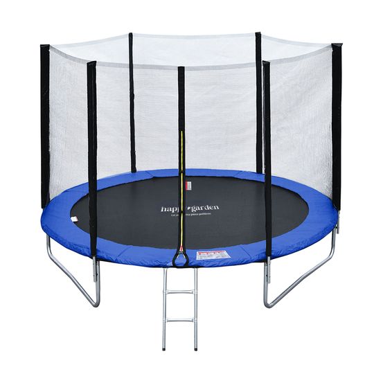 Trampoline 180cm réversible bleu / vert cairns + échelle, bâche et kit d'ancrage