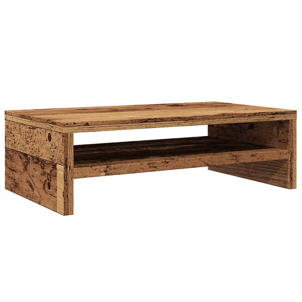 Support de moniteur vieux bois 42 x 24 x 13cm bois d'ingénierie