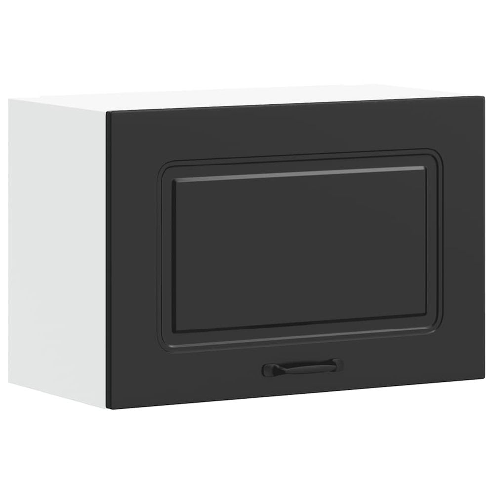 Armoire murale de cuisine kalmar noir bois d'ingénierie