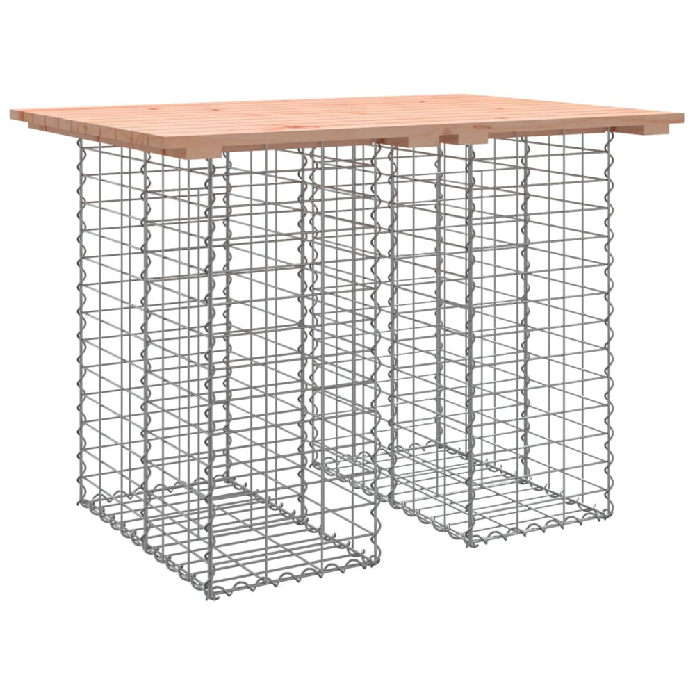 Table de jardin gabion design 100x70x72 cm bois massif douglas