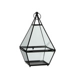 Mica decorations lanterne lois - 22x21x39 cm - le fer - noir
