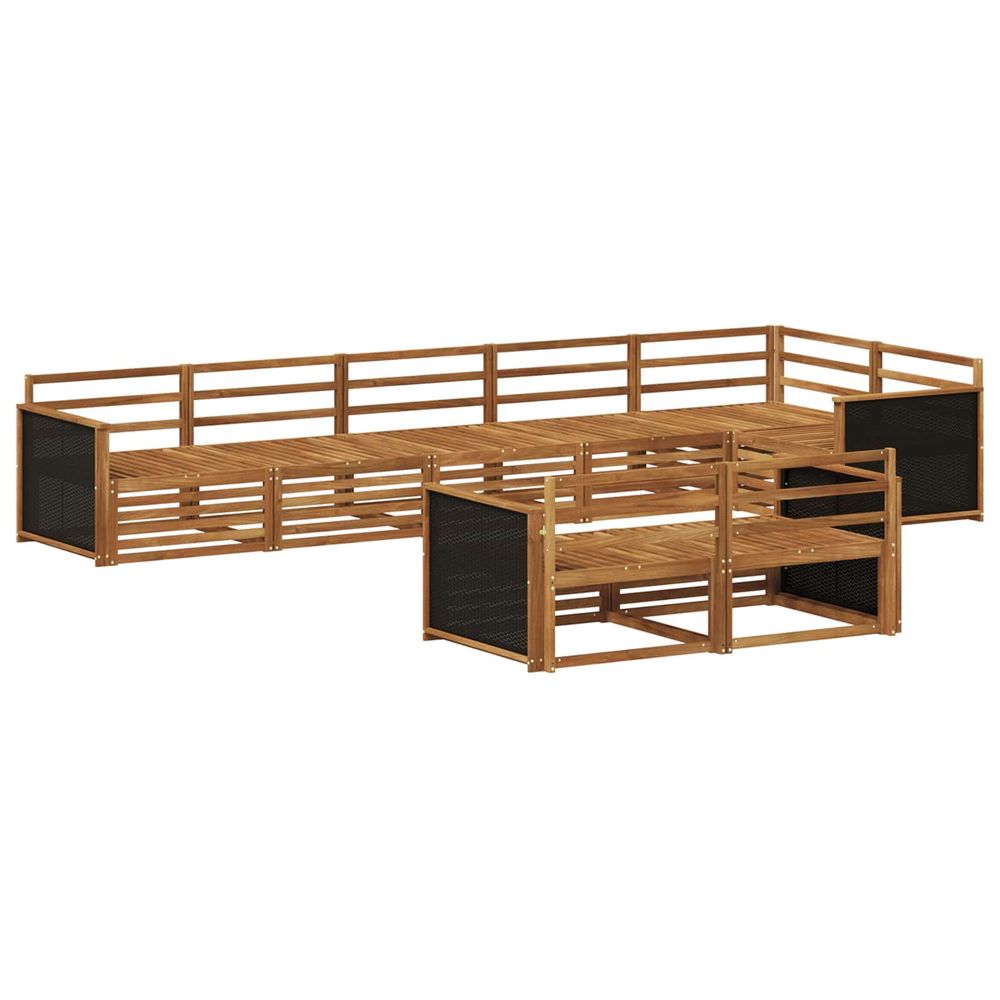 Ensemble de canapés d'extérieur 8 pc naturel