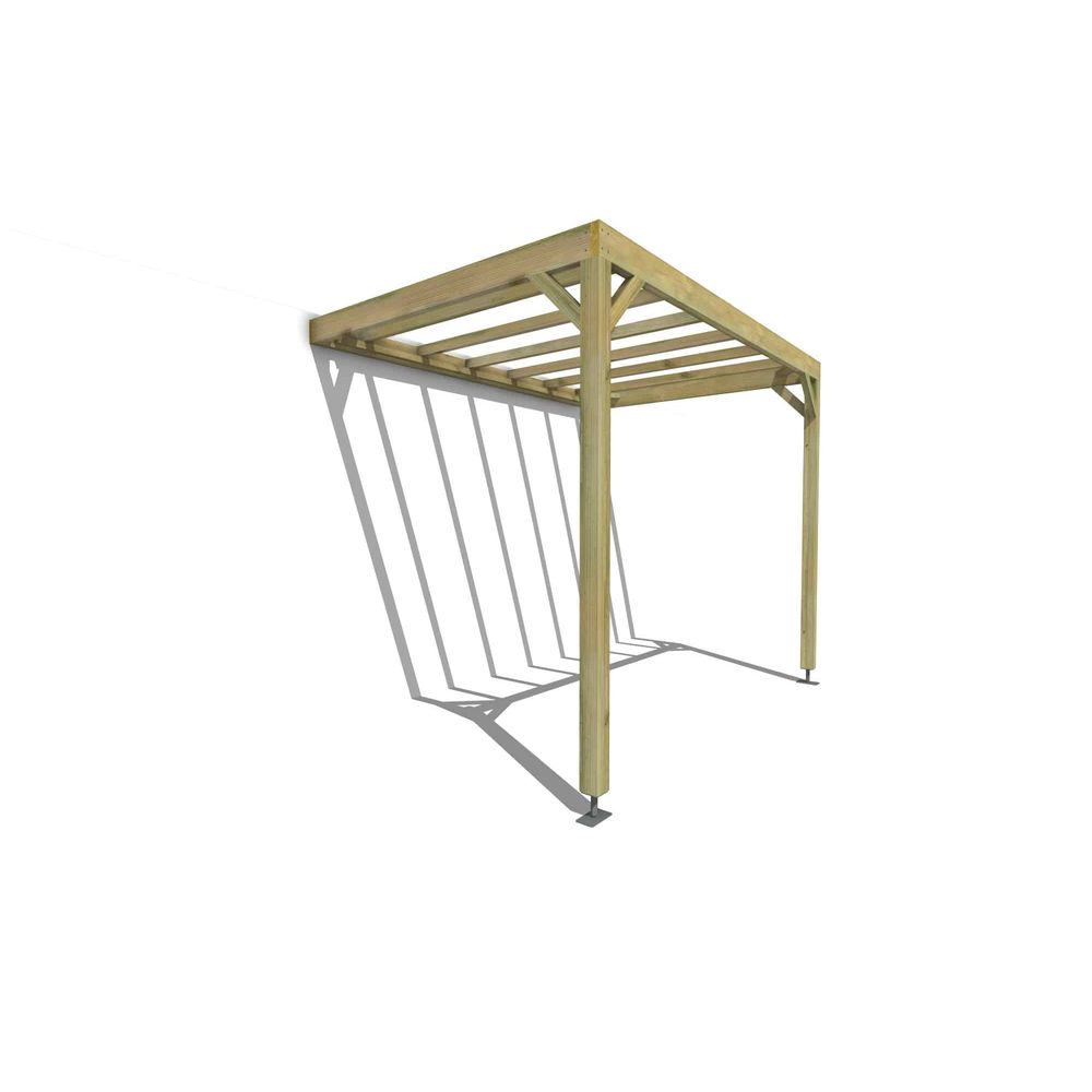 Pergola bois • 3m x 2m • adossée • sens profondeur • livraison comprise