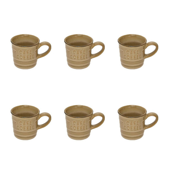 Lot de 6 tasses à café expresso