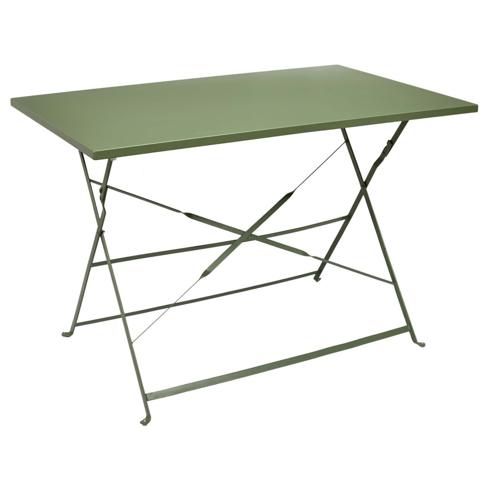 Table de jardin pliante palerme 110 x 70 cm vert kaki