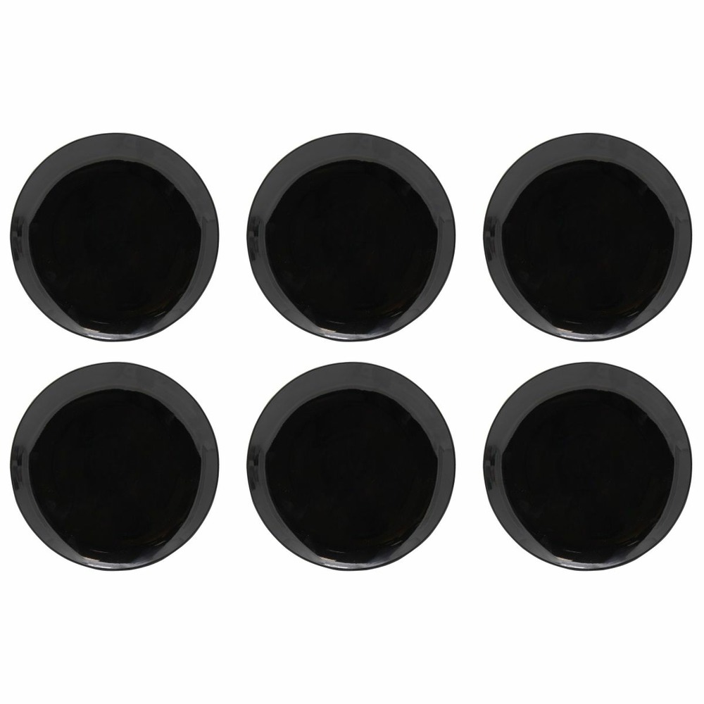 Assiettes en porcelaine noire (lot de 6)