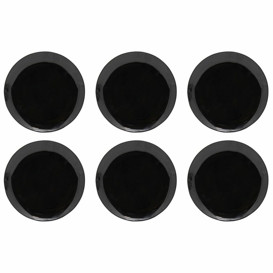 Assiettes en porcelaine noire (lot de 6)