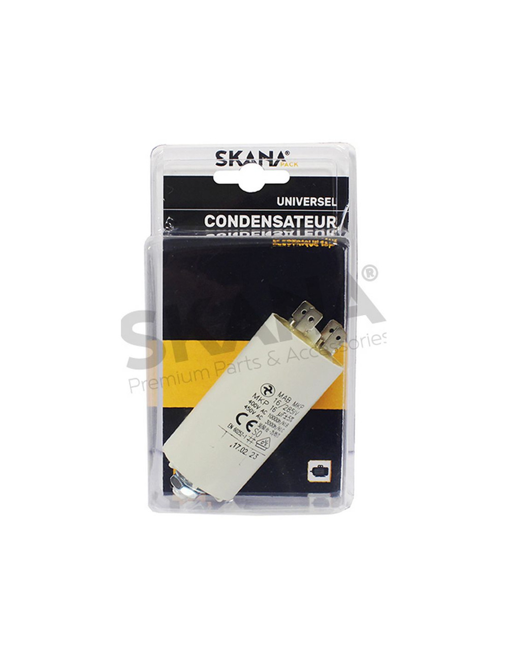 Condensateur de démarrage pour moteurs électriques. Capacité 16µf .