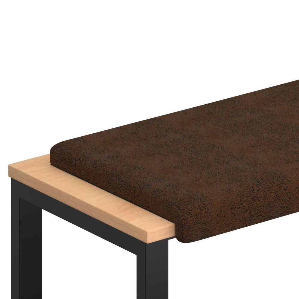 Coussin de banc tissu en suède synthétique marron
