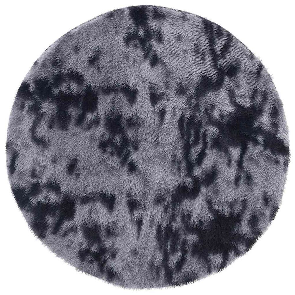 Tapis shaggy à poils longs navarra gris foncé 240x240 cm