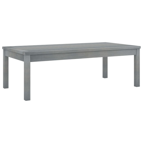 Table basse 100x50x33 cm gris bois d'acacia solide