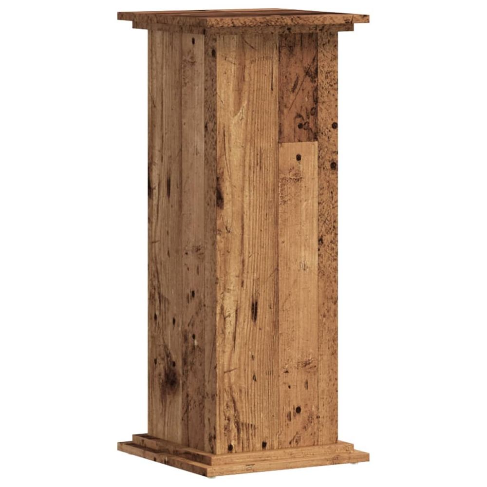 Support pour plantes vieux bois 33x33x80 cm bois d'ingénierie