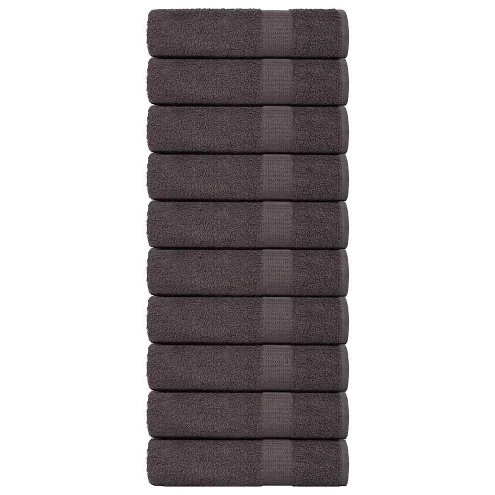 Serviettes de douche frogn 10 pcs anthracite 70x140 cm 360 g/m²
