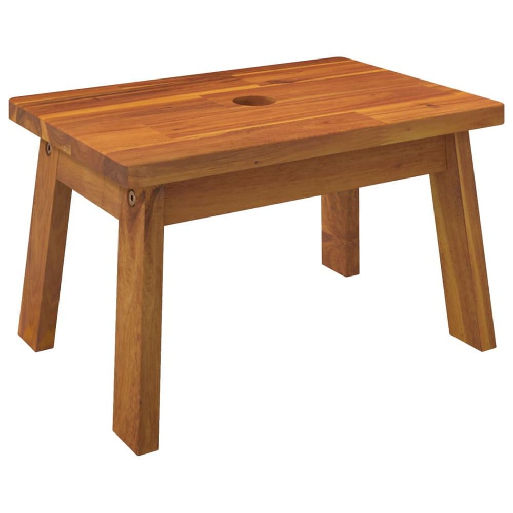 Tabouret-escabeau 38x26x22 cm bois d'acacia solide
