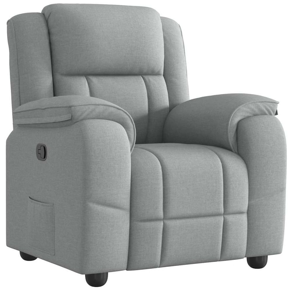 Fauteuil inclinable gris clair tissu