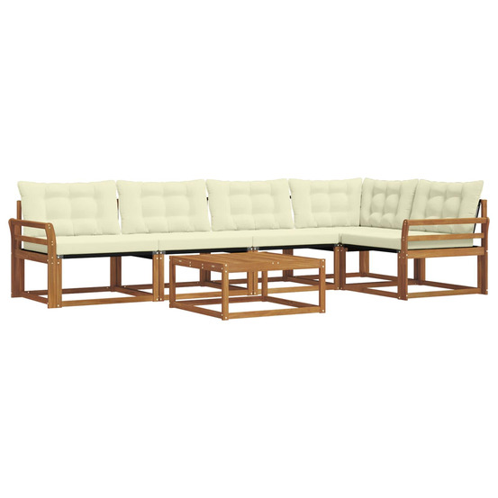 Ensemble de canapés d'extérieur 6 pcs naturel et crème