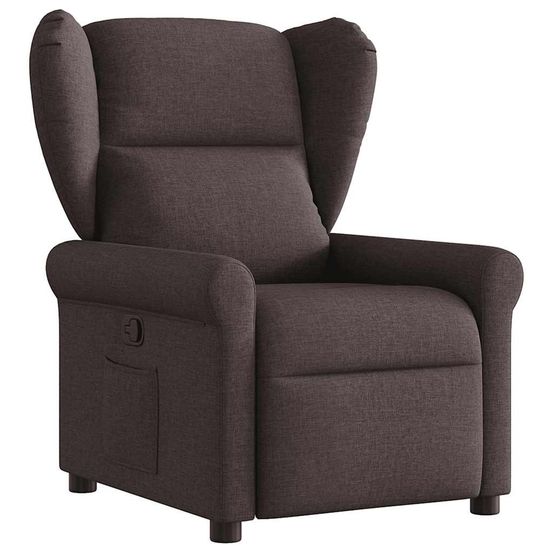 Fauteuil inclinable marron foncé tissu