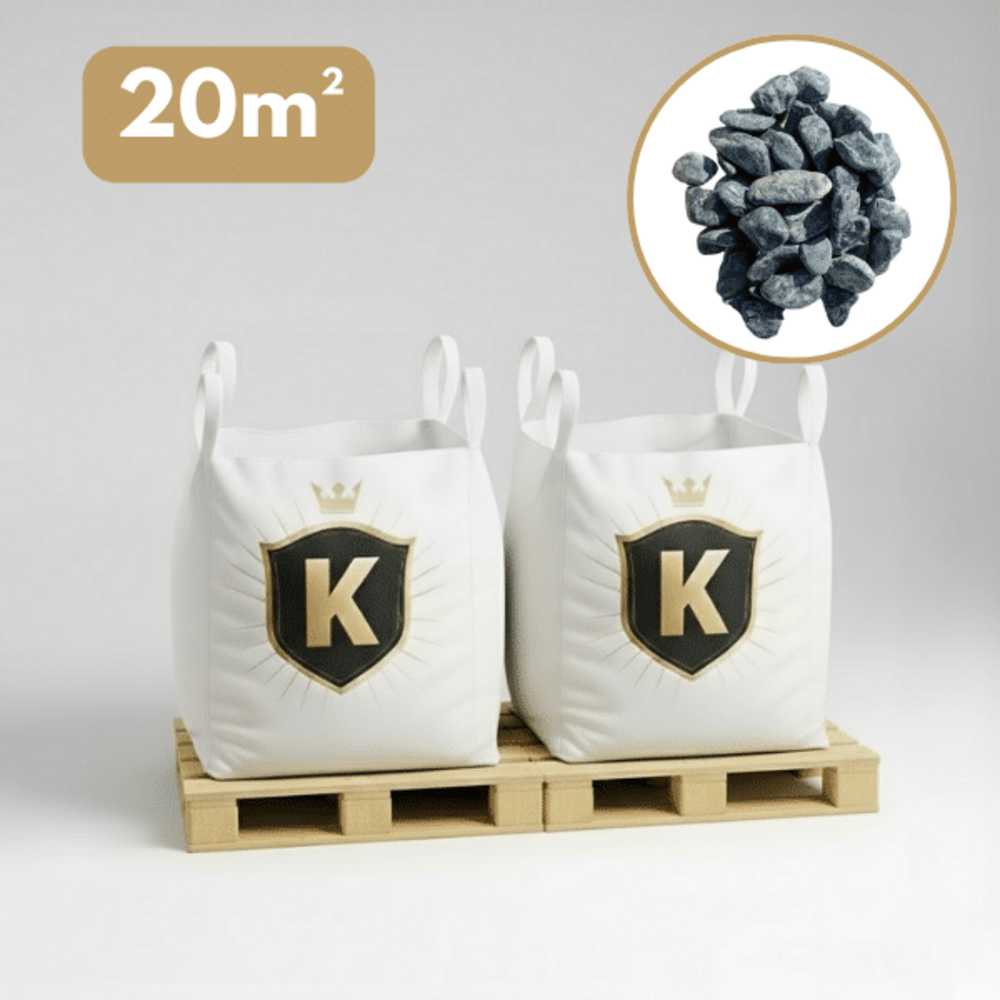 Galet marbre vert 40/60 mm – pack 2 big bag +/- 1,5t – 20 m²