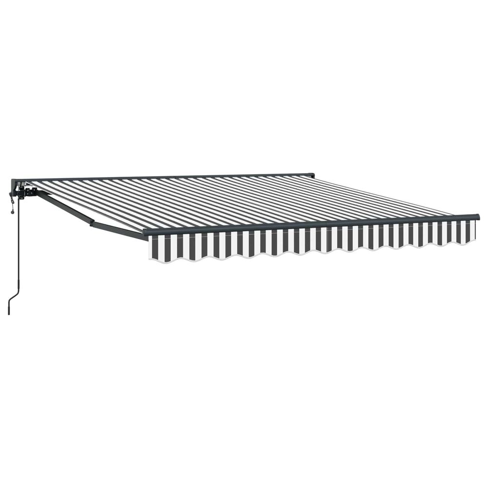 Cadre d'auvent anthracite et blanc 350 x 250 cm