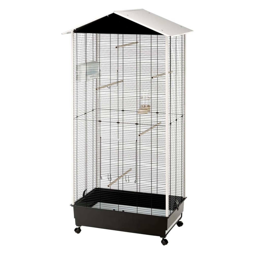 Cage à oiseaux et volière avec toit nota plastique 56115423