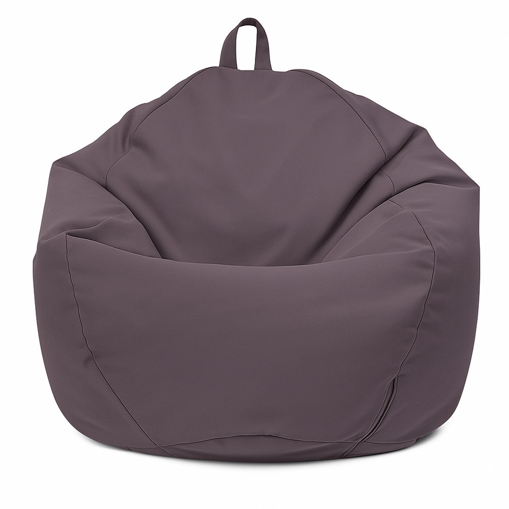 Pouf poire xl d'extérieur - 110x120 cm - gris carbone