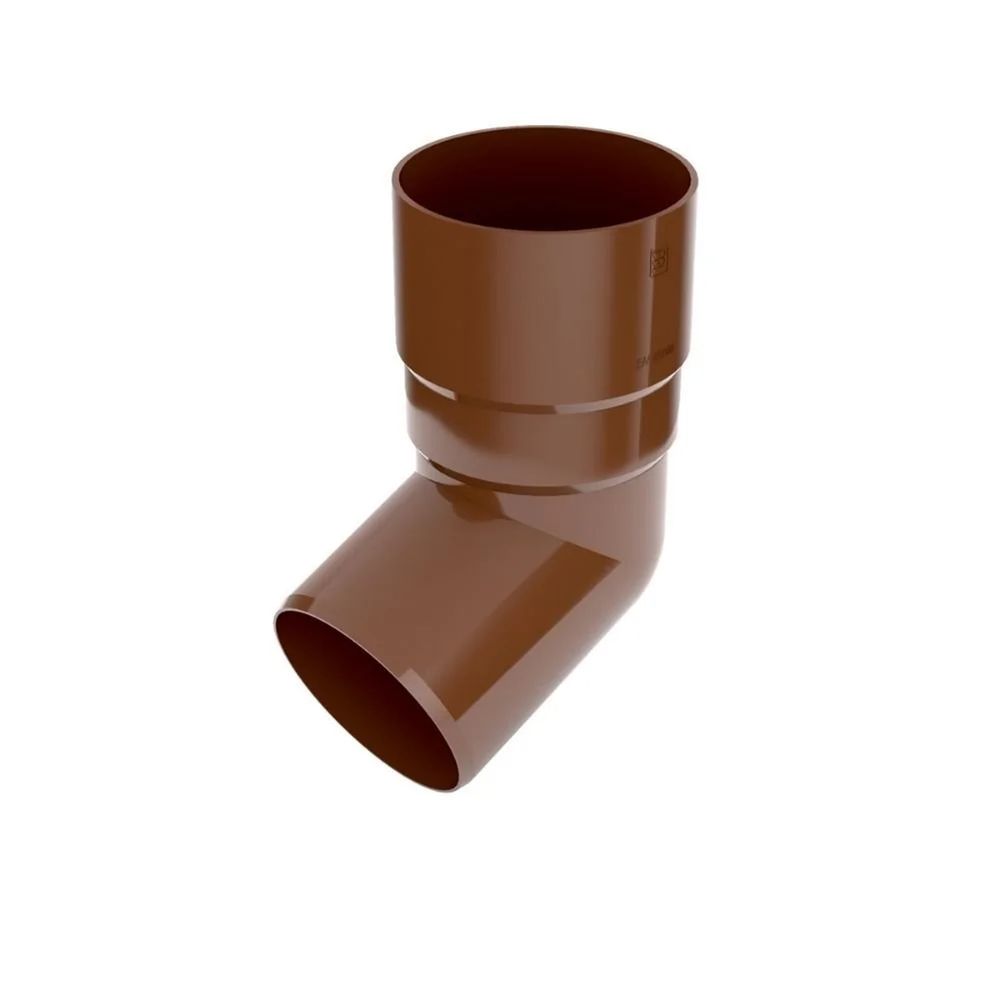 Coude de gouttière 67,5° marron, raccord système 63