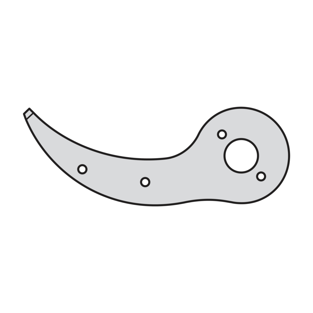 Felco contre-lame de rechange avec rivets 4/4 pour sécateurs felco 4 argent (lame fiable pour coupes précises 35 x 15 x 5 cm)