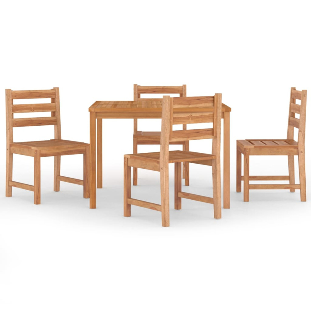 Ensemble à manger de jardin 5pcs bois de teck massif