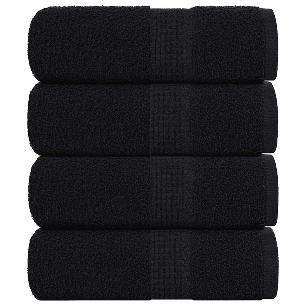 Serviettes de toilette frogn 4 pièces noir 30x30 cm 360 g/m²