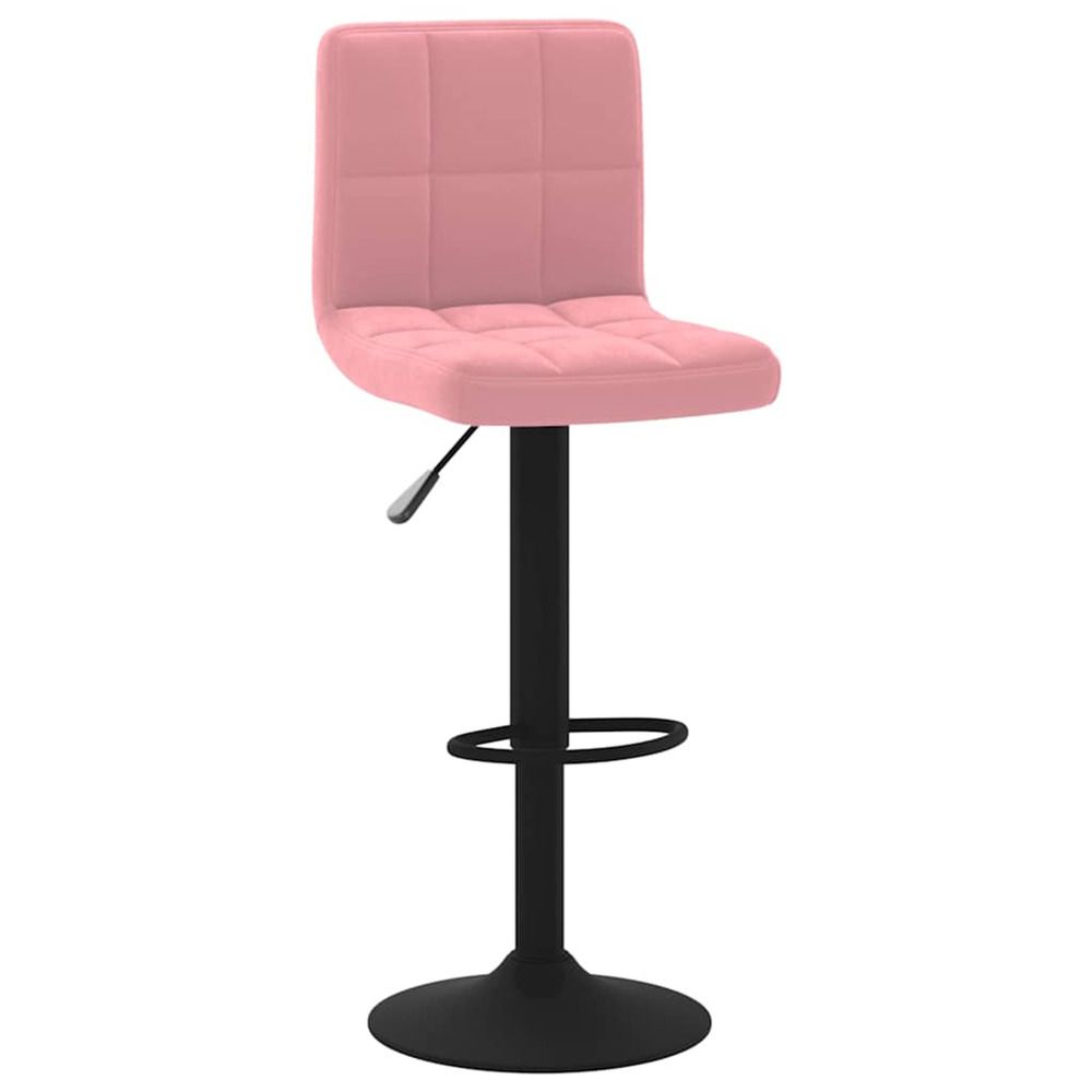 Tabouret de bar rose velours