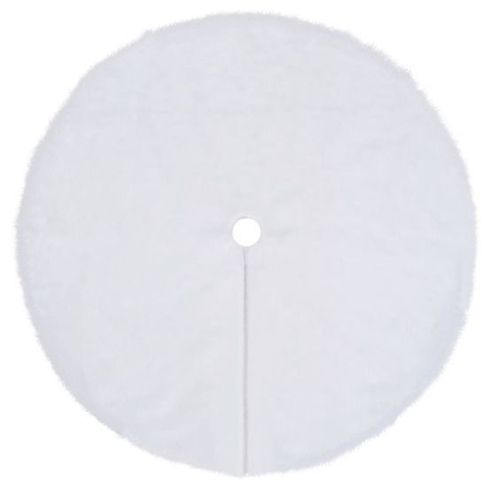 Jupe de sapin de noël blanche 90 cm en fausse fourrure
